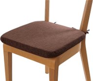 Podsedák 40 × 40 cm so šnúrkami – hnedý - Podsedák na stoličku