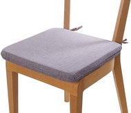 Chair Cushion Seat cushion 40 x 40 cm with laces - Grey - Podsedák na židli