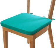 Sedák 40 x 40 cm se šňůrkami - Zelený tyrkys - Podsedák na židli