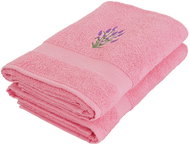 B. E. S. PETROVICE Terry towel Adria with Lavender embroidery 70 × 140 cm, pink - Bath Towel
