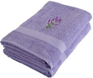 B. E. S. PETROVICE Terry towel Adria with Lavender embroidery 70 × 140 cm, purple - Bath Towel