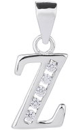 BEALIO 02897 Stříbrný přívěsek PÍSMENO Z se zirkony (Ag 925/1000, 0,8 g) - Charm