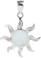 BEALIO 08583 Stříbrný přívěsek SLUNCE bílý OPÁL (Ag 925/1000, 3,6 g) - Charm