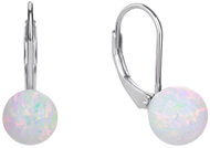 BEALIO 05045 Stříbrné náušnice KULIČKY 8 mm bílý OPÁL (Ag 925/1000, 1,7 g) - Earrings