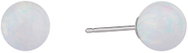 BEALIO 07178 Stříbrné náušnice KULIČKY 8 mm bílý OPÁL (Ag 925/1000, 1,32 g) - Earrings
