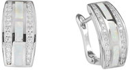 BEALIO 08597 Stříbrné náušnice ŘECKÉ bílý OPÁL (Ag 925/1000, 4,77 g) - Earrings