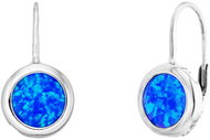 BEALIO 06597 Stříbrné náušnice s KULATÝM OPÁLEM (Ag 925/1000, 1,78 g) - Earrings