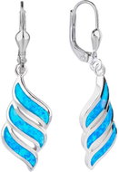 BEALIO 10608 Silver WAVE Earrings Blue OPAL (Ag 925/1000, 4.86g) - Earrings