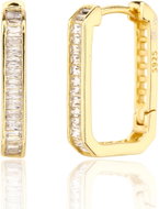 BEALIO 13946 Stříbrné náušnice OVÁLKY zlacené (Ag 925/1000, 2,17 g) - Earrings