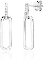 BEALIO 13906 Stříbrné náušnice PAPERCLIP visací puzeta (Ag 925/1000, 2,09 g) - Earrings