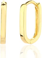 BEALIO 14045 Stříbrné náušnice OVÁLKY zlacené (Ag 925/1000, 2,13 g) - Earrings