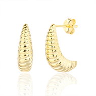 BEALIO 14056 Stříbrné náušnice CROISSANT zlacené (Ag 925/1000, 3,77 g) - Earrings