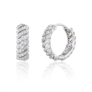 BEALIO 14101 Stříbrné náušnice CROISSANT třpytivý (Ag 925/1000, 1,98 g) - Earrings
