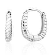 BEALIO 14256 Stříbrné náušnice CROISSANT (Ag 925/1000, 2,54 g) - Earrings