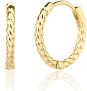 BEALIO 14264 Stříbrné náušnice CROISSANT zlacené (Ag 925/1000, 2,77 g) - Earrings