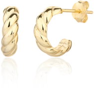 BEALIO 13743 Stříbrné náušnice CROISSANT zlacené (Ag 925/1000, 3,27 g) - Earrings