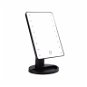 Cosmetic make-up mirror with led light black - Makeup Mirror