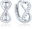 Silver Infinity Earrings with White Zirconia (Ag 925/1000, 2.4g)