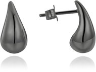 MINET Modern Black Silver Teardrop Earrings (Ag 925/1000, 2.95g) - Earrings