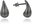 Black Silver Teardrop Earrings (Ag 925/1000, 2.95g)