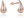 Rose Gold Silver Drop Earrings (Ag 925/1000, 3.1g)