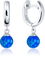 MINET Silver Earrings with Blue Opals (Ag 925/1000, 2.5g) - Earrings