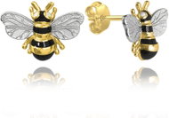 MINET Gold-Plated Silver Bee Earrings (Ag 925/1000, 2.2g) - Earrings