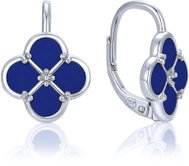 MINET Silver Clover Earrings with Lapis Lazuli (Ag 925/1000, 2.50g) - Earrings