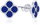 Leaf Earrings with Lapis Lazuli (Ag 925/1000, 2.10g)