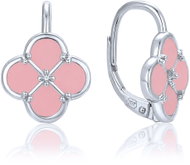 MINET Silver Clover Leaf Earrings with Jadeite (Ag 925/1000, 2.6g) - Earrings