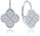 Clover Earrings with White Zirconia (Ag 925/1000, 3g)