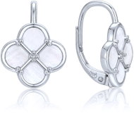 MINET Silver Clover Earrings with White Mother-of-Pearl (Ag 925/1000, 2.6g) - Earrings