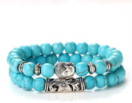 Silver Star Petunia ladies bracelets, Buddha, set of 2 - Bracelet