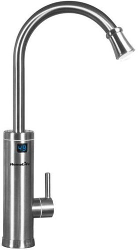 HomeLife Battery with electric heater INOX DIGITAL SDR-18DC-3H - Water Heater Faucet - Main image