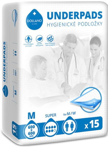 Dollano Disposable Changing Pads Clinic Underpads size. M 15pcs - Absorbent Pad - Main image