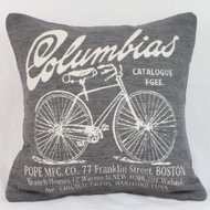 Bino pillowcase with bicycle, dark brown - Pillowcase