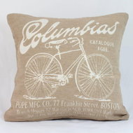 Bino pillowcase with bicycle, light brown - Pillowcase