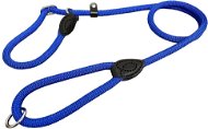Bafpet Predvádzacie vodidlo, jednofarebné lano, šité kožou – Modré, 12 mm × 130 cm, 15223J - Vodítko