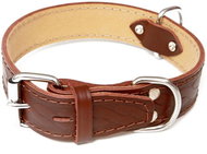 Bafpet Kožený obojek zdobený vlisem, HERRY - Hnědý, 35mm × 50cm /35-45/ 07100 - Dog Collar