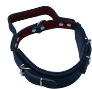 Bafpet Leather collar, defence with ear - Black, 60mm × 55cm /40-55/ 07181 - Dog Collar