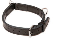 Bafpet Leather semi-flexible collar - Black, 25mm × 55cm /38-51/ 00109 - Dog Collar