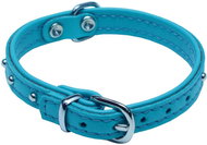 Bafpet Kožený obojek DENYS - Modrá, 14mm × 37cm /29-35/ 04112 - Dog Collar
