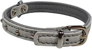 Bafpet Leather collar DENYS - Grey, 14mm × 27cm /19-24/ 04110 - Dog Collar