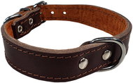 Bafpet Kožený obojek FIDO - Hnědý, 26mm × 40cm /33-38/ 07109 - Dog Collar