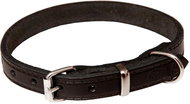 Bafpet Leather collar Grazl, smooth - Black, 18mm × 50cm /36-45/ 14104 - Dog Collar