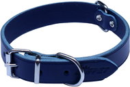 Bafpet Kožený obojek ARGUS, hladký - Modrá, 20mm × 40cm /29-36/ 07110 - Dog Collar