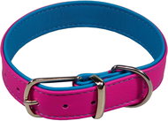Bafpet Kožený obojek JACKY - Fuchsie, 32mm × 58cm /44-53/ 04122 - Dog Collar