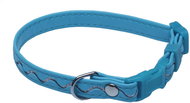 Bafpet Collar decorated with silver wool - Light blue, 12mm × 20-35cm, 03124V - Dog Collar
