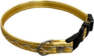 Bafpet Collar decorated with silver wool - Yellow, 12mm × 20-35cm, 03124V - Dog Collar