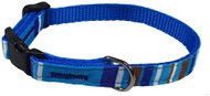 Bafpet Strap collar with stripes - Blue, 10mm × 18-26cm, 18105PS - Dog Collar